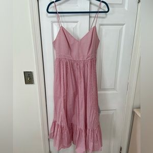 J.Crew Red and White Striped Midi Dress